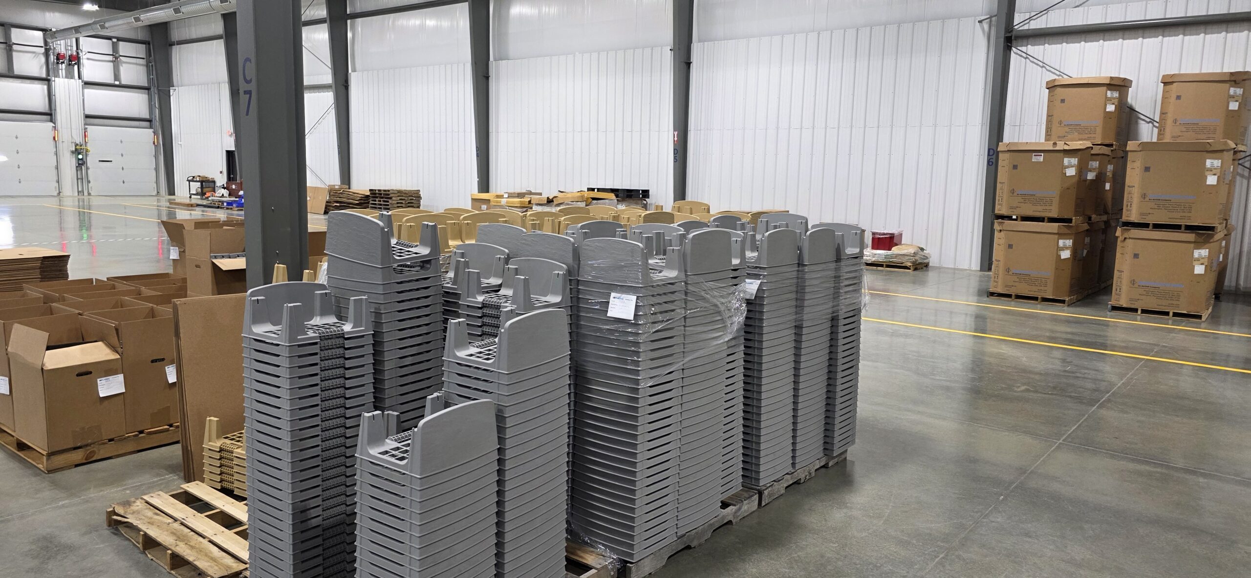 Work in process plastic part storage