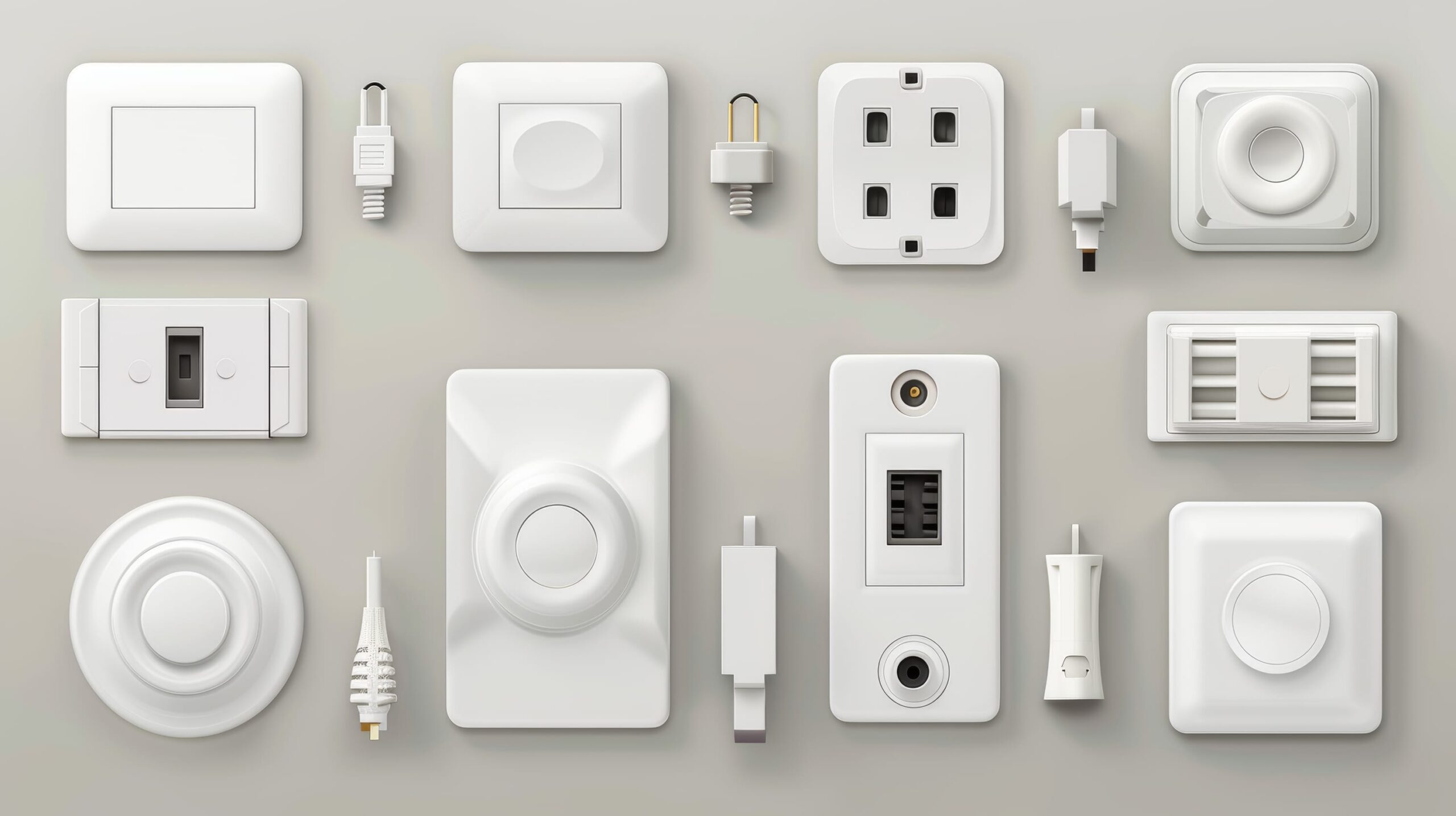 switches and outlets Injection molded plastic switches and outlets